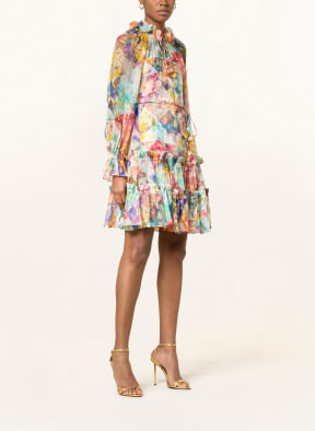 ZIMMERMANN Seidenkleid HIGH TIDE , Farbe: ROSA/ HELLGRÜN/ DUNKELGELB (Bild 1)