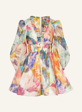 ZIMMERMANN Kleid HIGH TIDE mit Leinen und Seide , Farbe: TÜRKIS/ PINK/ DUNKELGELB (Bild 1)