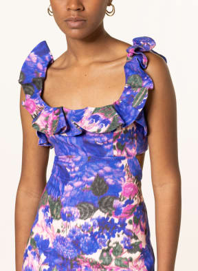 ZIMMERMANN Leinenkleid HIGH TIDE , Farbe: BLAU/ PINK/ NUDE (Bild 1)