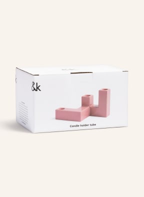 &k amsterdam Candleholder TUBE, Color: PINK (Image 1)
