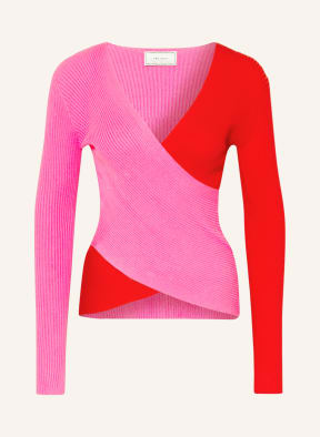 NEO NOIR Pullover ITALY in Wickeloptik, Farbe: ROT/ PINK (Bild 1)