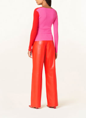 NEO NOIR Pullover ITALY in Wickeloptik, Farbe: ROT/ PINK (Bild 1)
