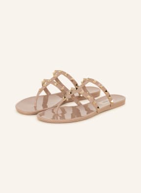 VALENTINO GARAVANI Flip flops ROCKSTUD , Color: BEIGE (Image 1)