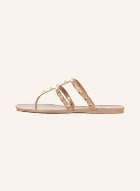 VALENTINO GARAVANI Flip flops ROCKSTUD , Color: BEIGE (Image 1)