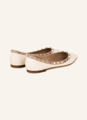 VALENTINO GARAVANI Ballet flats ROCKSTUD with rivets, Color: CREAM (Image 1)