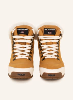 POLO RALPH LAUREN Hightop-Sneaker mit Echtfell, Farbe: HELLBRAUN (Bild 1)
