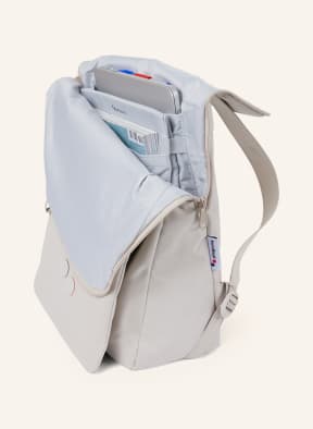 pinqponq Plecak KLAK z przegrodą na laptopa 13 l (możliwość rozszerzenia do 18 l), Kolor: KREMOWY (Obrazek 1)
