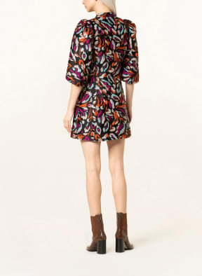 ESSENTIEL ANTWERP Jacquard-Kleid CURE, Farbe: SCHWARZ/ ORANGE/ PINK (Bild 1)