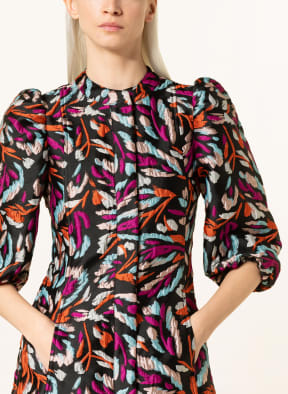 ESSENTIEL ANTWERP Jacquard-Kleid CURE, Farbe: SCHWARZ/ ORANGE/ PINK (Bild 1)