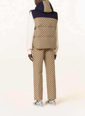 GUCCI Down vest with detachable hood, Color: CAMEL/ DARK BLUE (Image 1)
