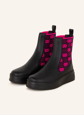 GUCCI boots , Color: BLACK/ NEON PINK (Image 1)