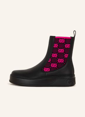 GUCCI boots , Color: BLACK/ NEON PINK (Image 1)