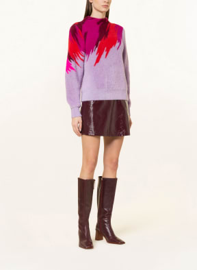 oui Sweater , Color: LIGHT PURPLE/ RED (Image 1)