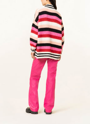 American Vintage Pullover mit Alpaka , Farbe: ROSA/ SCHWARZ/ DUNKELROT (Bild 1)