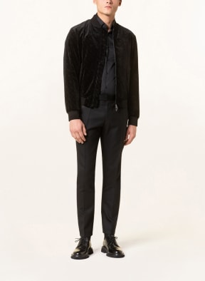 BOSS Satin pants GENIUS slim fit with tuxedo stripe , Color: BLACK (Image 1)