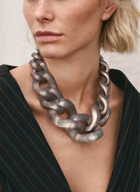 VANESSA BARONI Halskette XL GREAT, Farbe: GRAU/ GOLD (Bild 1)