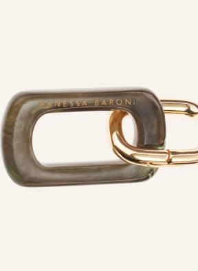 VANESSA BARONI Earrings EDGE , Color: OLIVE/ GOLD (Image 1)