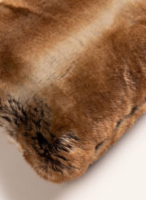 Star Home Faux fur decorative cushion, Color: BROWN/ CREAM (Image 1)