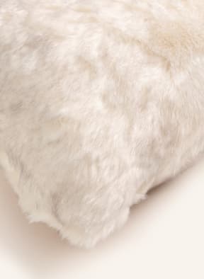 Star Home Faux fur decorative cushion, Color: CREAM/ LIGHT GRAY (Image 1)