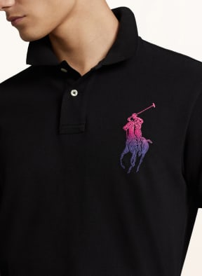 POLO RALPH LAUREN Piqué-Poloshirt Custom Slim Fit, Farbe: SCHWARZ (Bild 1)