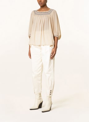 SEE BY CHLOÉ Blusenshirt GEORGETTE mit Rüschen und 3/4-Arm, Farbe: CREME (Bild 1)