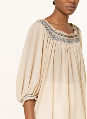 SEE BY CHLOÉ Blusenshirt GEORGETTE mit Rüschen und 3/4-Arm, Farbe: CREME (Bild 1)