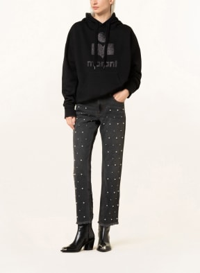 ISABEL MARANT ÉTOILE Straight Jeans DULANO mit Perlen, Farbe: 02FK FADED BLACK (Bild 1)