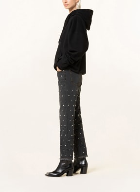 ISABEL MARANT ÉTOILE Straight Jeans DULANO mit Perlen, Farbe: 02FK FADED BLACK (Bild 1)