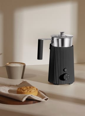 ALESSI Elektrischer Milchaufschäumer PLISSEE, Farbe: SCHWARZ/ SILBER (Bild 1)