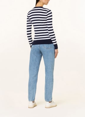LAUREN RALPH LAUREN Strickjacke, Farbe: WEISS/ DUNKELBLAU (Bild 1)