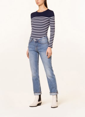 LAUREN RALPH LAUREN Longsleeve , Farbe: DUNKELBLAU/ WEISS (Bild 1)