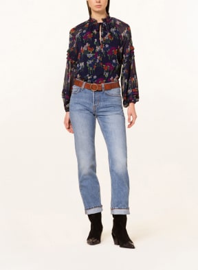LAUREN RALPH LAUREN Schluppenbluse, Farbe: DUNKELBLAU/ FUCHSIA/ PETROL (Bild 1)