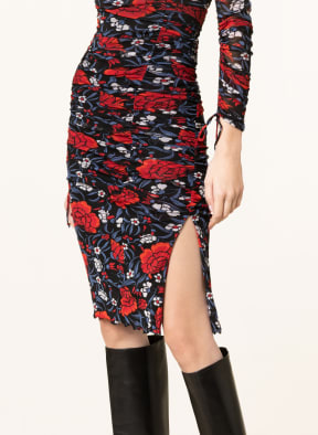 DIANE VON FURSTENBERG Mesh-Kleid ROCHELLE, Farbe: DUNKELROT/ DUNKELBLAU/ WEISS (Bild 1)