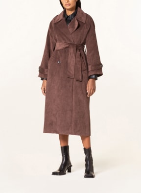 MUSIER PARIS Trench coat MYRIAM made of corduroy, Color: BROWN (Image 1)