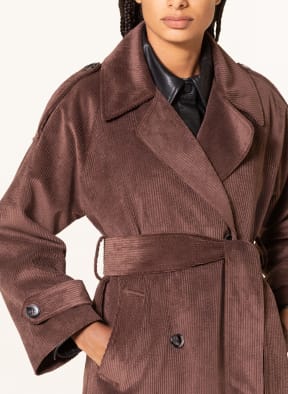 MUSIER PARIS Trench coat MYRIAM made of corduroy, Color: BROWN (Image 1)