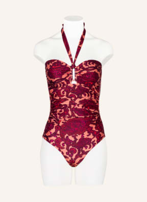ZIMMERMANN Halter neck swimsuit, Color: LIGHT ORANGE/ DARK RED/ PINK (Image 1)
