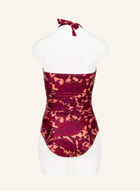 ZIMMERMANN Halter neck swimsuit, Color: LIGHT ORANGE/ DARK RED/ PINK (Image 1)