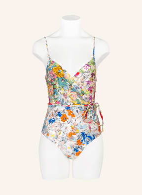 ZIMMERMANN Swimsuit CLOVER WRAP in wrap design, Color: BLUE/ GREEN/ YELLOW (Image 1)