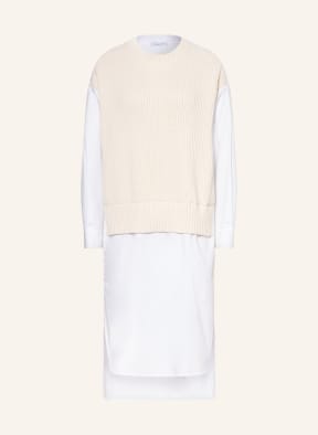 FABIANA FILIPPI Dress in mixed materials, Color: ECRU/ WHITE (Image 1)