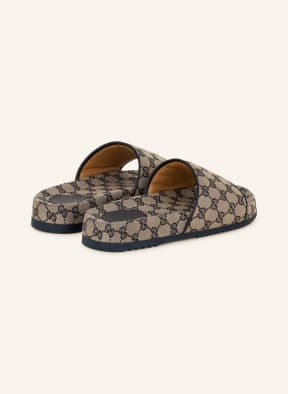 GUCCI Slides GG SUPREME , Color: BEIGE/ BLACK (Image 1)