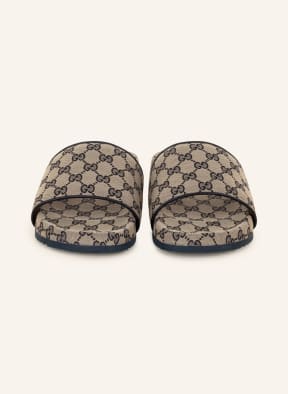 GUCCI Slides GG SUPREME , Color: BEIGE/ BLACK (Image 1)