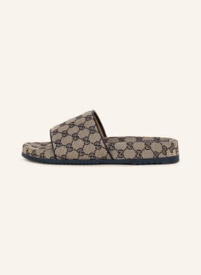 GUCCI Slides GG SUPREME , Color: BEIGE/ BLACK (Image 1)