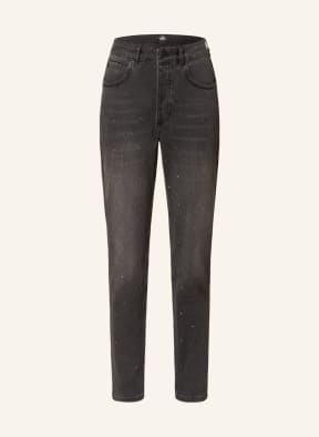oui Jeans with decorative gems, Color: 9700 DARKGREY DENIM (Image 1)