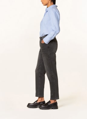 oui Jeans with decorative gems, Color: 9700 DARKGREY DENIM (Image 1)
