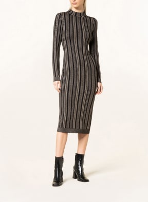 REISS Strickkleid SKYLAR mit Glitzergarn, Farbe: SCHWARZ/ GOLD (Bild 1)