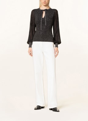 REISS Pullover SAMIRA im Materialmix , Farbe: SCHWARZ/ SILBER (Bild 1)