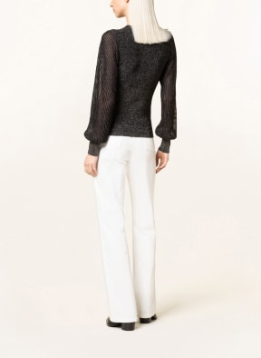 REISS Pullover SAMIRA im Materialmix , Farbe: SCHWARZ/ SILBER (Bild 1)