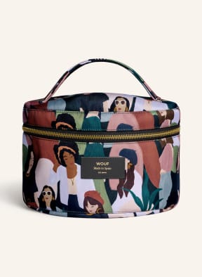 WOUF Kosmetiktasche GINA XL, Farbe: GRÜN/ HELLORANGE/ DUNKELORANGE (Bild 1)