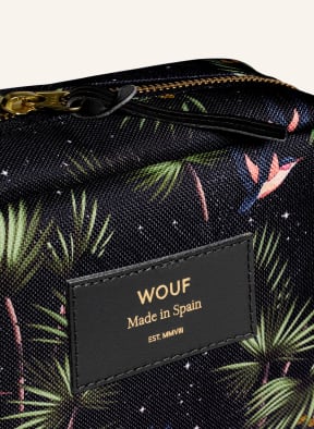 WOUF Kosmetiktasche PARADISE BIG, Farbe: SCHWARZ/ GRÜN/ DUNKELBLAU (Bild 1)
