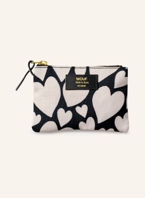WOUF Kosmetiktasche BLACK LOVE SMALL, Farbe: SCHWARZ/ BEIGE (Bild 1)